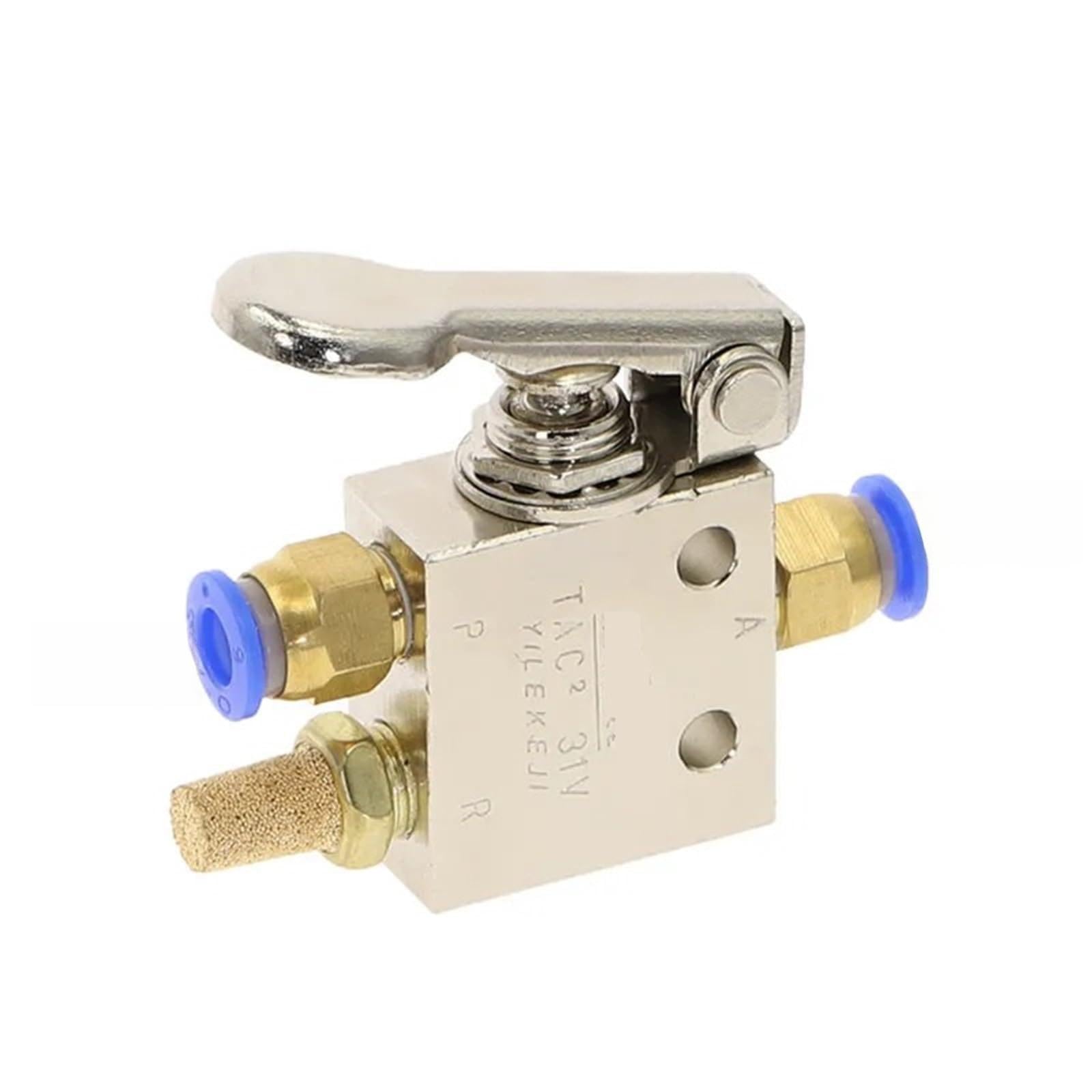 Zawór TAC2-31P 1/8", gwint 2 pozycje, 3-drożny reset sprężyny, dźwignia powietrza, przełącznik pneumatyczny, zawór w armaturę, tłumik (TAC2-31P-4 mm)