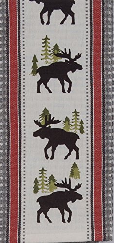 Dhe Cabin Lodge Themed Wilderness Kitchen Towels With Bear And Moose, 2 Piece Bundle #TOP1