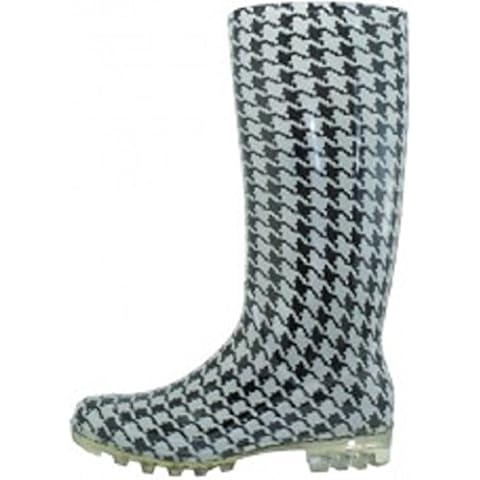 Shoes 18 Womens Classic Rain Boot With Buckle (8 B(M) US, Houndstooth Rain) Cover