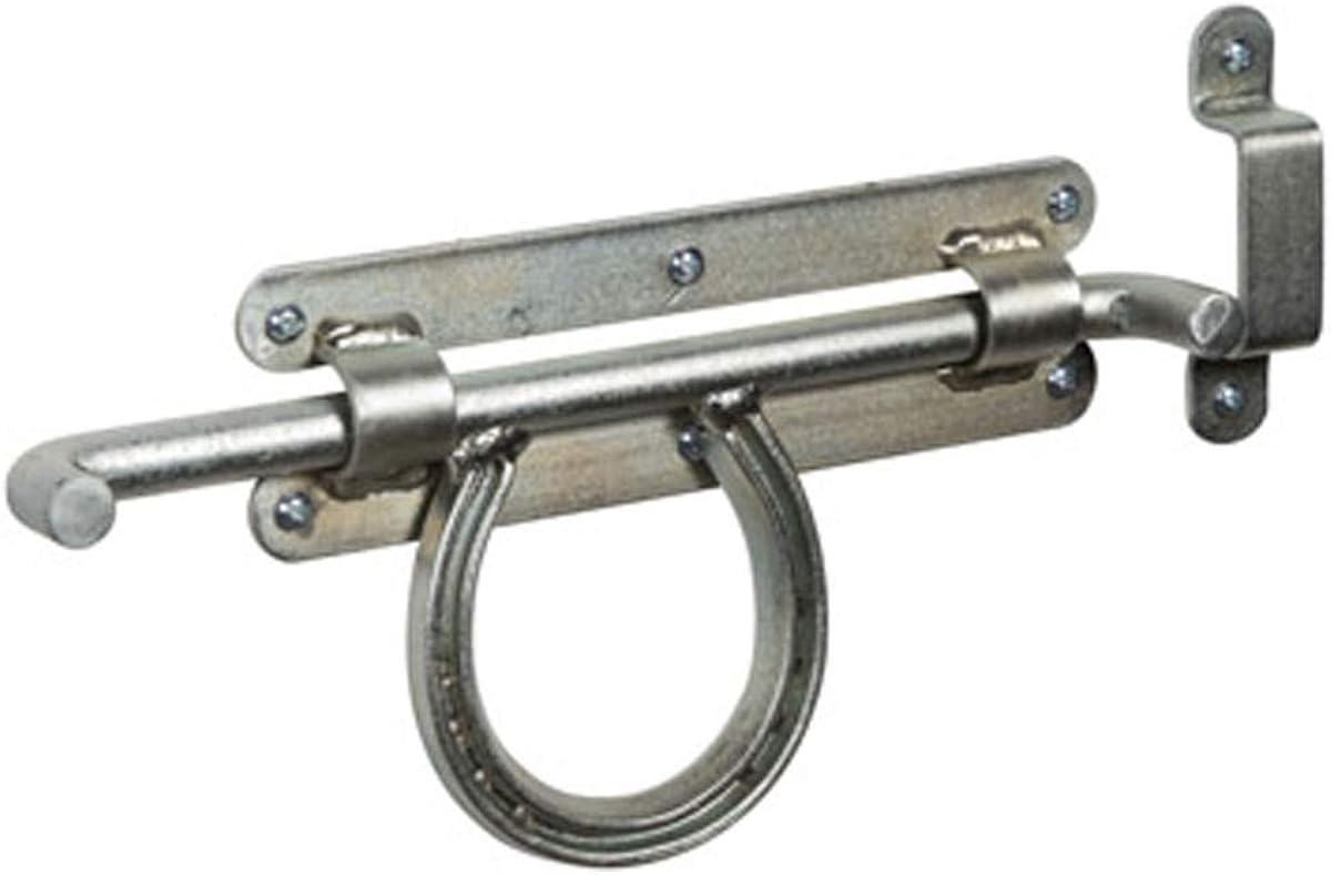 Stubbs Horse Shoe Door Bolt (One Size) (Silver) : Pet Supplies