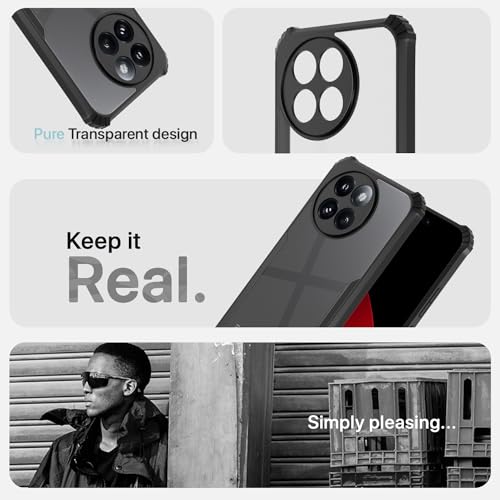 Image of Pikkme Back Cover | Crystal Clear Transparent Back | Ultra Hyrbid | Full Camera Protection | Raised Edge | Bumper Back Case for Xiaomi Civi 4 Pro 5G / Xiaomi 14 Civi 5G (Black)
