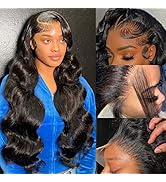 30 Inch Lace Front Wigs Human Hair Body Wave 13x4 Transparent HD Lace Frontal Wigs Human Hair Pre...
