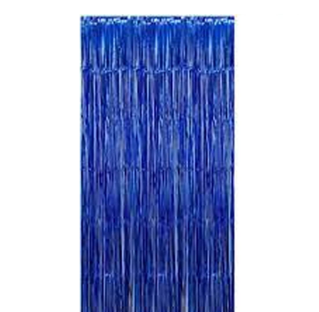 SOI Foil Metallic Tinsel Fringe Big Size Curtains for Birthday, Anniversaries, Graduation, Retirement, Baby Shower Decoration (Pack of 2) (Pink Blue) 1