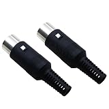 2x Din plug 13 pin male inline audio adapter connector Fit for atari st kenwood iCTC