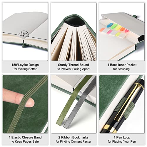 Image of 5 Pack College Ruled Notebook Bulk, A5, 312 Numbered Page Thick Journal Set