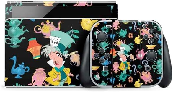 Skinit Decal Gaming Skin Compatible with Nintendo Switch OLED (2021) - Officially Licensed Disney Alice in Wonderland Falling Down The Rabbit Hole Design