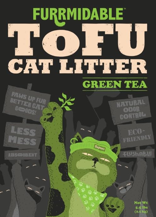 Furrmidable Tofu Cat Litter (Green Tea) Flushable Eco-friendly Natural odor control Easy clumping Less mess