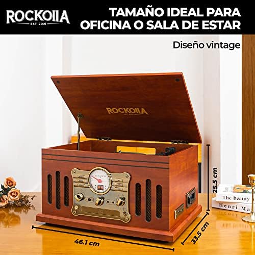 ROCKOLLA – Platine Vinyle Bluetooth avec Haut-Parleurs Intégrés, Tourne-Disque, Lecture de Disque Vinyle, Radio FM, Cassette, CD, MP3 USB et Lecteur de Carte SD, Enregistreur (Monarch) - Les Beatles, Paul McCartney, John Lennon, RIngo Starr, George Harrison ROCKOLLA - Platine Vinyle Bluetooth avec Haut-Parleurs Intégrés, Tourne-Disque, Lecture de Disque Vinyle, Radio FM, Cassette, CD, MP3 USB et Lecteur de Carte SD, Enregistreur (Monarch) – Image 3