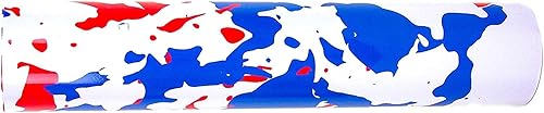 Miniatura 2 de Calcomanía de vinilo de camuflaje para automóvil, impermeable, sin burbujas de aire, bricolaje (rojo, azul, blanco, 48 x 60 pulgadas (4 pies x 5