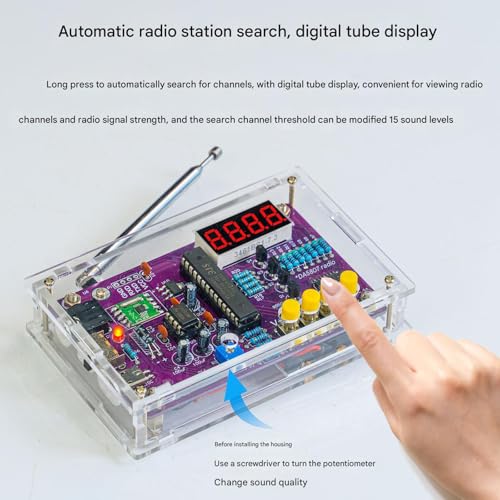 Kit de sintonizador de radio con módulo de placa interactivo para soldar 3