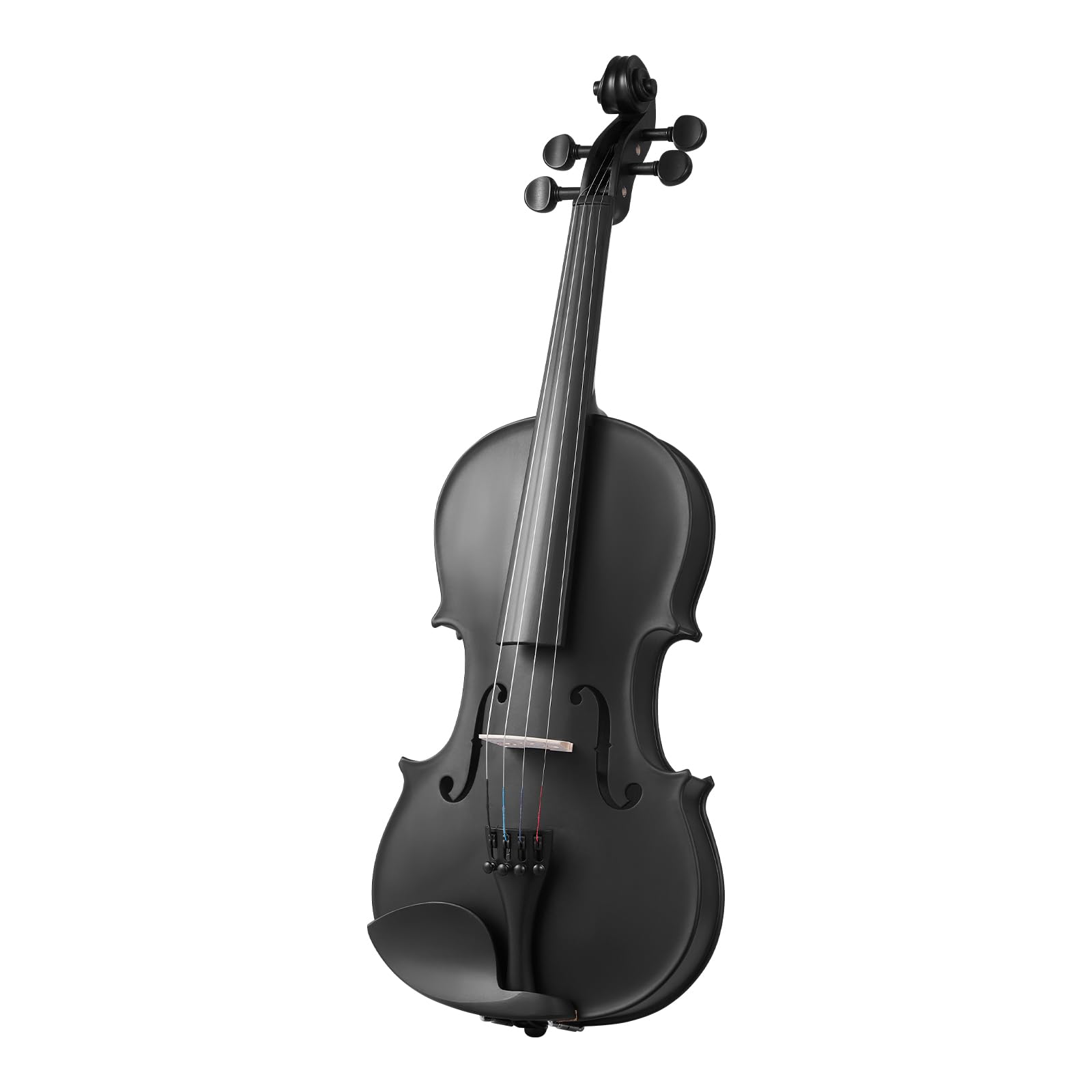 VEVOR Violon 4/4, Kit Violon Débutants Bois Massif avec Étui, Colophane, Archet, Épaulière, Chevalet, Accordeur, Cordes de Rechange, Instrument de Musique Professionnel pour Étudiants, Adultes, Noir