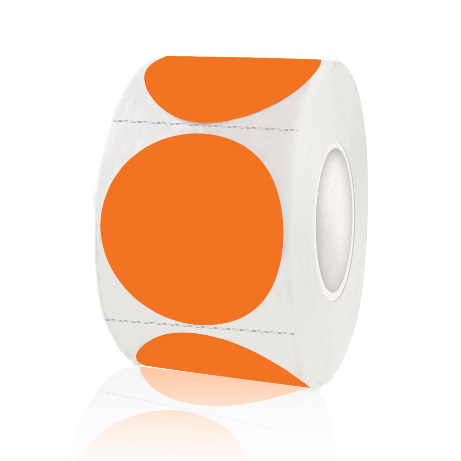 STARLIBOO Colored Dot Stickers, 1.5 inch Garage Sale Stickers, 500Pcs Adhesive Circle Price Tags Sticker, Writable Not Blurry for Yard Sale (Orange)