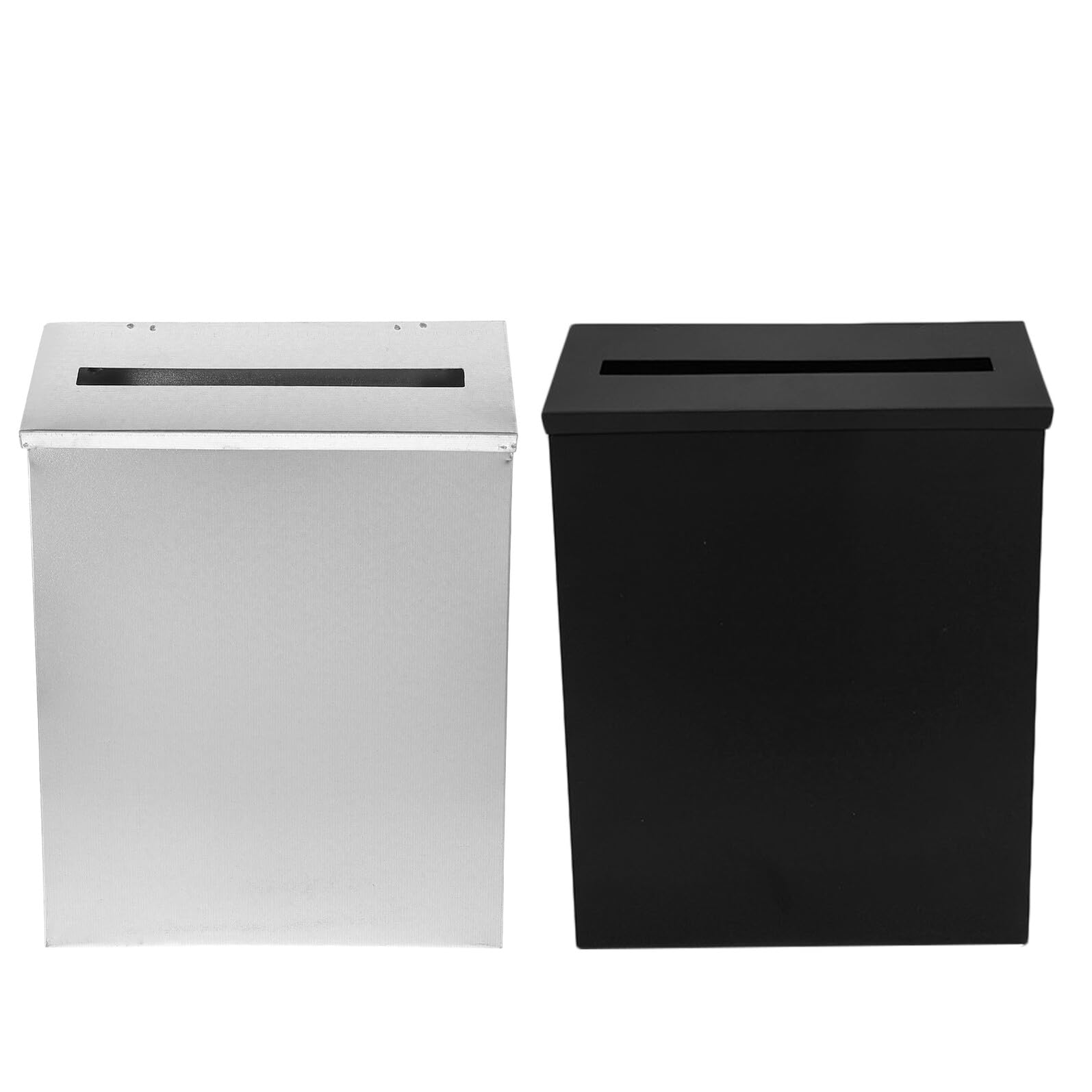 Boîte aux lettres murale lot de 2 boîte à dons suggestions métal noir fer
