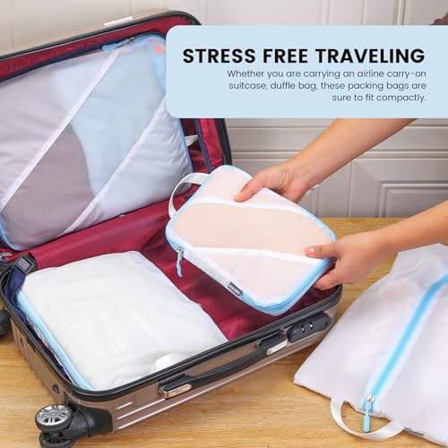 Pfeyrpk MESH COMPRESSION PACKING CUBES WHITE 01 Compression Packing Cubes Set Of 6 thumb #3