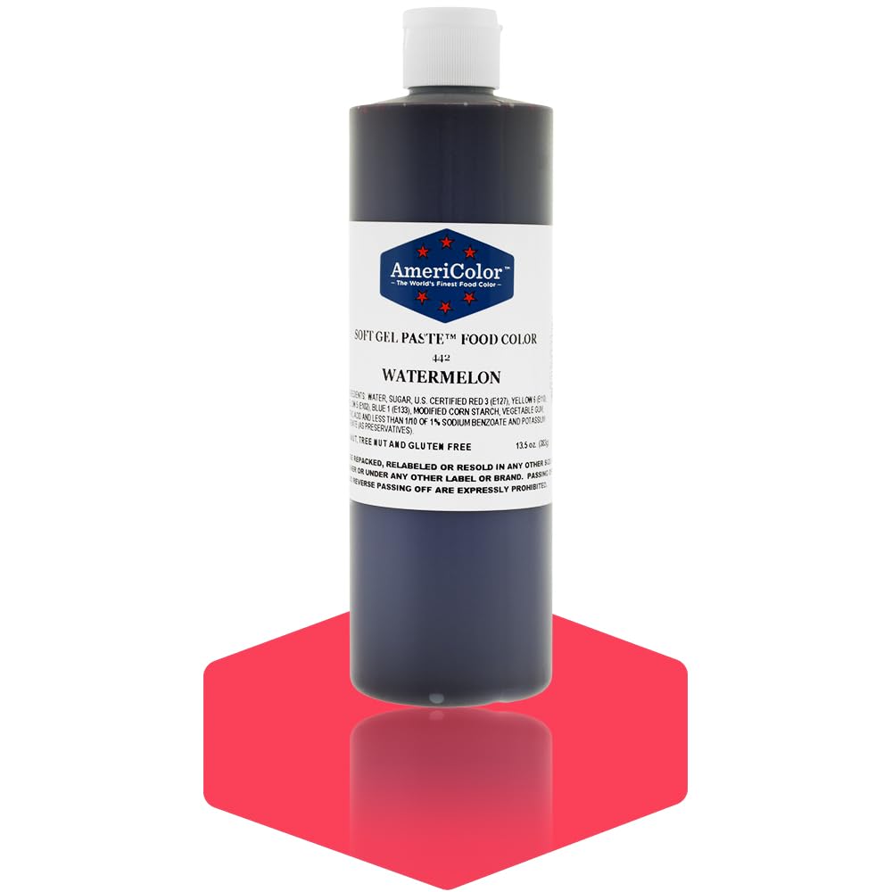 AmeriColor Food Coloring, Watermelon Soft Gel Paste, 13.5 Ounce