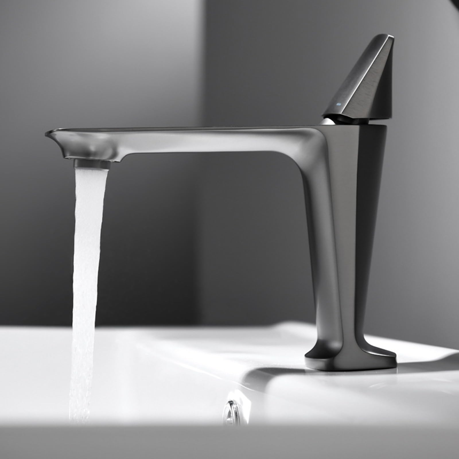 Robinet mitigeur de lavabo gris G1/2 vanité laiton 1 trou salle de bain moderne