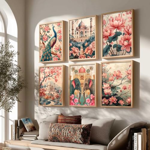 Image of kotart Premium Digital Madhubani Art Paintings with Frame for Home Decor - Pichwai Framed Wall Painting for Living Room Bedroom Office Room Decor - Painting for Wall Decoration - (19X25 inch, D)