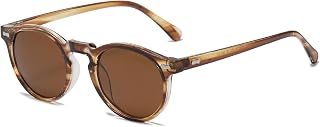 LJCZKA Vintage Runde Polarisierte Sonnenbrille Herren Damen Retro Sonnenbrille Rund Polarisiert Brille UV400 Schutz