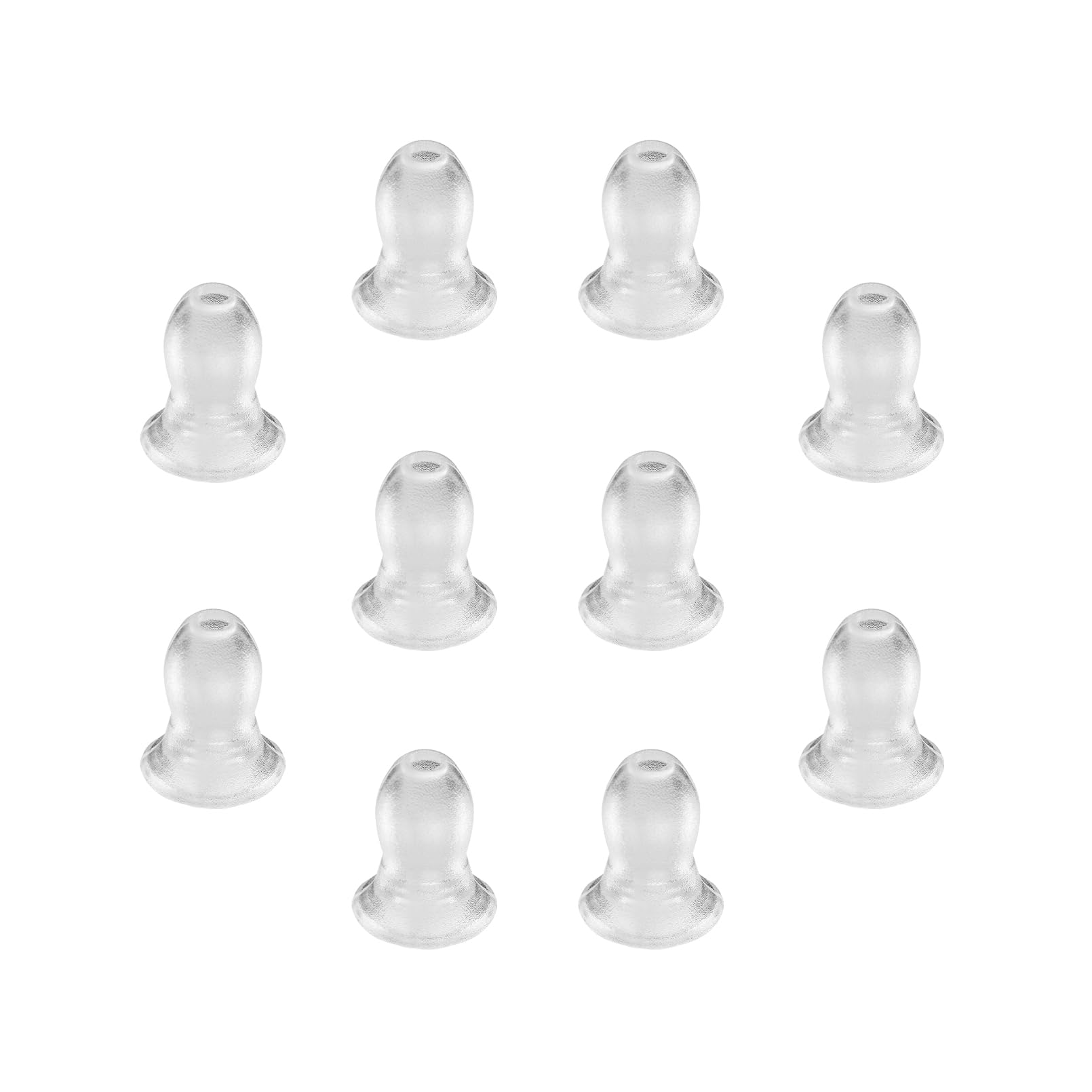 AIRSN Replacement Mushroom Earbud for M0torola Kenwood Two Way Radio Coil Tube Audio Kits/Transparent Acoustic Tube Earpieces (Nipple Tips)