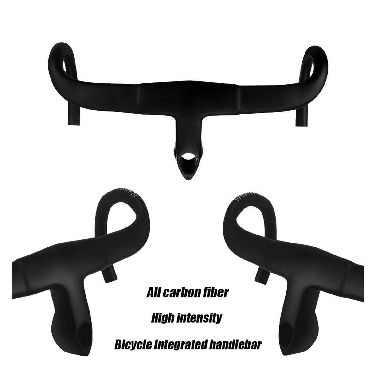 Manubrio Bici Manubrio specifico for Bici da Strada Monopezzo in Fibra di Carbonio Design for Controllo e Prestazioni migliorati