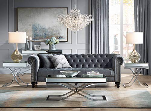 Swift Modern Table Lamp 30 1/2" Tall Mercury Glass Chrome Metal Neck Twin Double Drum Shade Decor For Bedroom Living Room House Bedside Nightstand Home Office Entryway Family - Possini Euro Design #TOP7