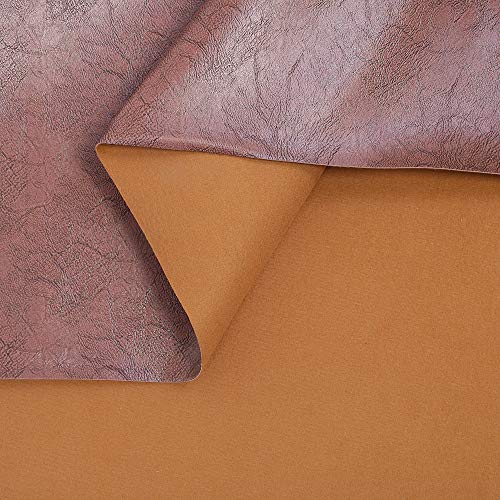 Image of SAE Car Artificial Leather Rexine Fabric Sheet (1 Meter, Light Brown, Solid)