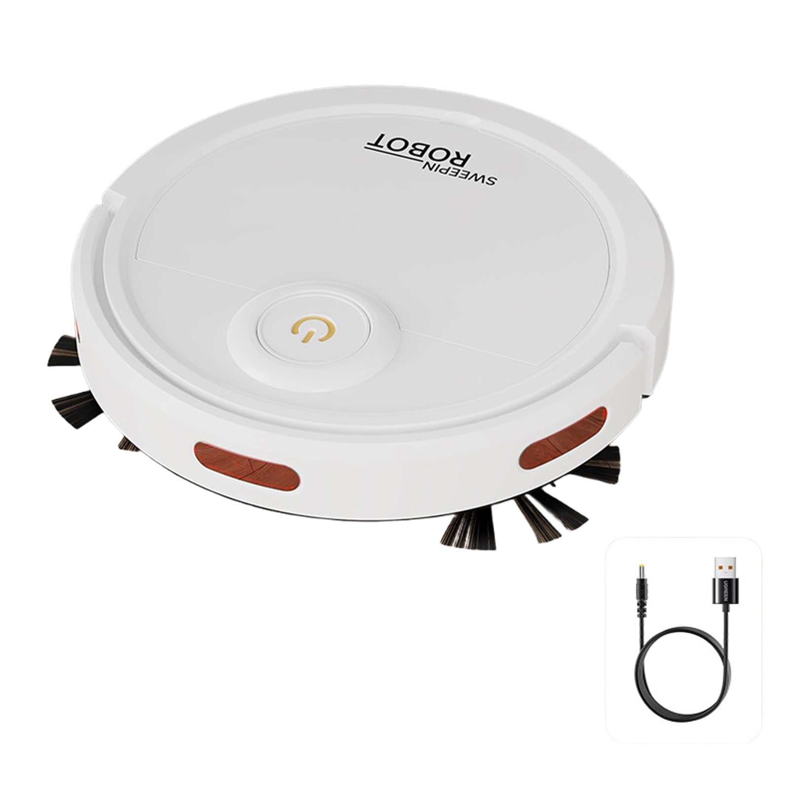 Tsophreniq Thin Robot Cleaner with Triple Function Sweeping Scrubbing Vacuuming USB Rechargeable Battery Quiet Household Appliance Mop Vacuum Cleaners Robot