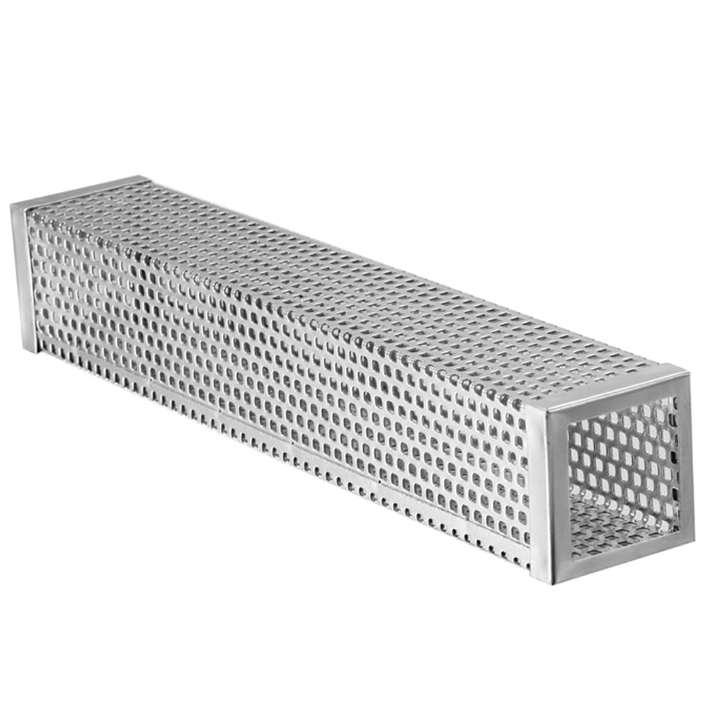 Caja de Humo frío de Acero Inoxidable Accesorios para Parrillas de Barbacoa Chips de Madera Caja generadora de Malla para Fumadores al Aire Libre (Size : Square)