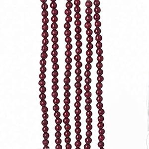 Kurt S. Adler Holzperlen Burgunderrot Girlande 9ft