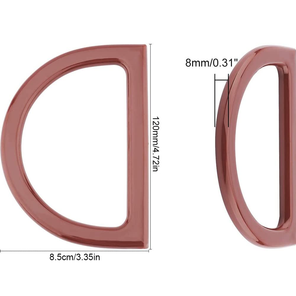 Gativs Manici per Borsa a Forma di D 8 Pezzi Manico per Borsa Manico per Borse a Forma di D Manico di Ricambio per Borsa Manici per Borse Manici Sostituzione per Borse