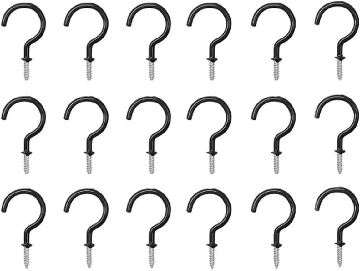 Hоt Dеаlѕ VASANA 24Pack 2''Heavy Duty Metal Ceiling Hooks Durable Screw-in Question Hook Outdoor Indoor Porch Bathroom Kitchen Wall Hang Hooks Set for Clothes Coffee Tea Cup Plant Ligh Mug (Black)