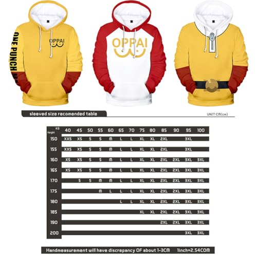Sweat à capuche Saitama avec imprimé graphique manches longues unisexe - 4