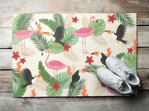 Tapis de sol à la maison Tulup design flamants finition robuste 150x100 - 3