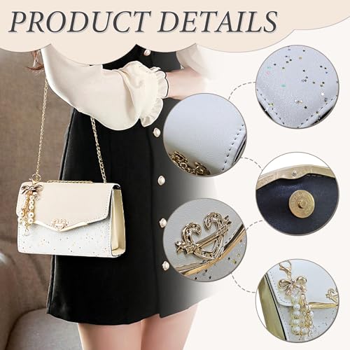 FuninCrea Shoulder Bag for Women, Leather Chain Strap Crossbody Bags Ladies Trendy Large Handbags Womens Purses Sling Bag3