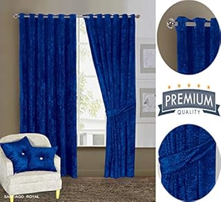 swift Crushed Velvet Curtain Sound Proof Thermal Insulated Curtains 2 panels for Bedrooms, Living Rooms, Dining Rooms, Study Rooms with Fully Lined Ring Top Eyelet Tiebacks Burgundy W 46 x L 54 inch