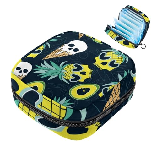 Gelato alla frutta con ananas e teschio divertente