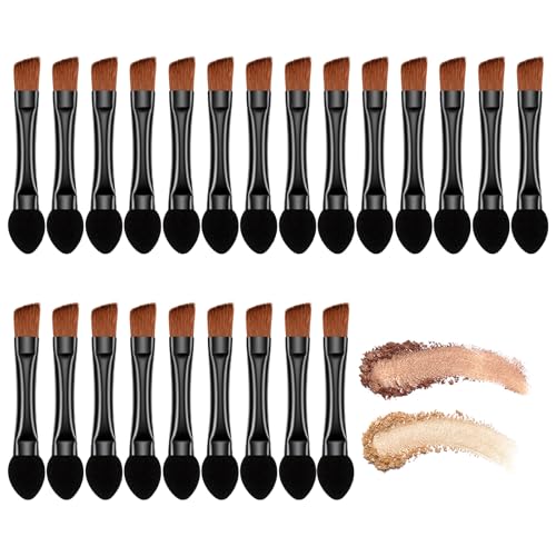 30 PCS Eye Shadow Applicators, 1.96 Inch Double Side Eye Shadow Sponge Applicators Small Dual Sides Travel Eyeshadow Brush for Women Daily Carrying, Black
