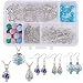 SUNNYCLUE 1 Box DIY 9PCS Hollow Bead Cage Pendant Necklace Earrings Jewelry Making Kits Aromatherapy Essential Oil Diffuser Locket Cage Charms & Lava Chakra Gemstone Beads & Chain & Earring Hooks