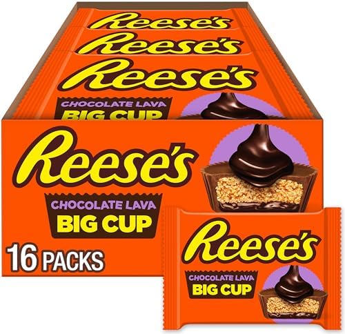 REESE'S Big Cup Chocolate Lava Peanut Butter Cups, 1.4 oz, 16 ct