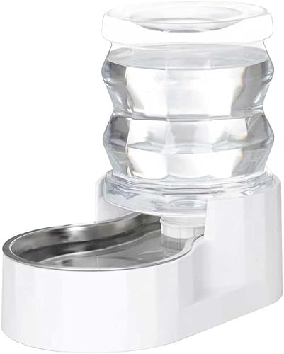 Miniatura 28 de RIZZARI Cuenco dispensador de agua para perros: Bebedero automático de gravedad de 5L en acero inoxidable negro con filtro para perros y gatos