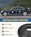 UBOG 13FT Windshield Rubber Seal,Car Weather Stripping,Z Shape Windshield Trim,Car Accessories Windshields Seal,Self Adhesive Weatherstrip Seals Protector Guard Strip for Cars Window Door Engine Cover
