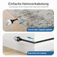 Dutevolns Ultra Slim Cat6A Ethernet Kabel 1M, 10Gbps 550MHz UTP – Ansicht 3