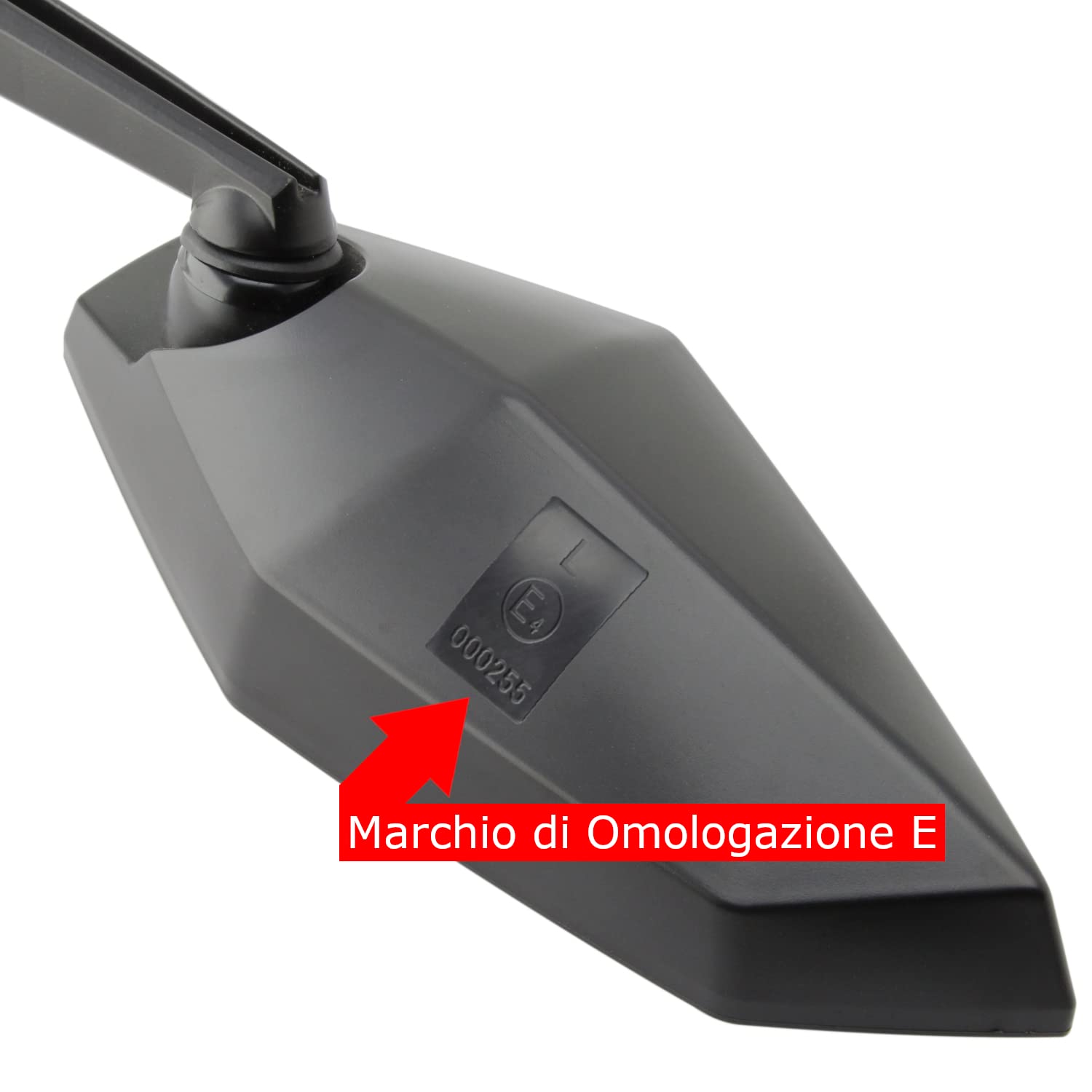 Area1 Set Specchietti Retrovisori Per Moto E Scooter Omologati - Design Angolare - Destro+Sinistro - Adattatori M10/M8 E Staffe Incluse