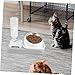 YARNOW Elevated Pet Feeder for Cats and Dogs Automatic Cat Waterer Food and Water Bowl No-Fall Design