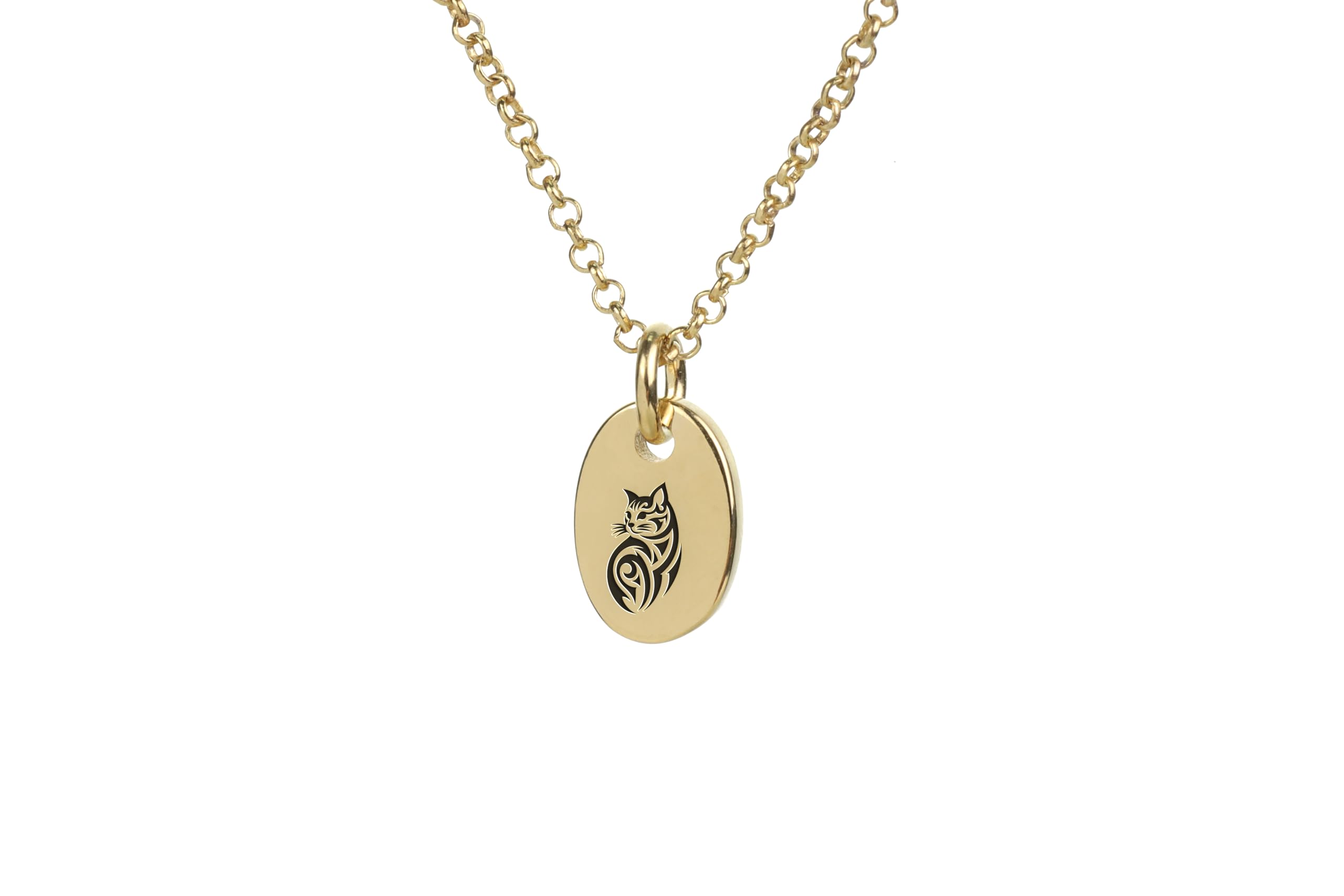 Collier de chat anti ternissement pendentif or durable