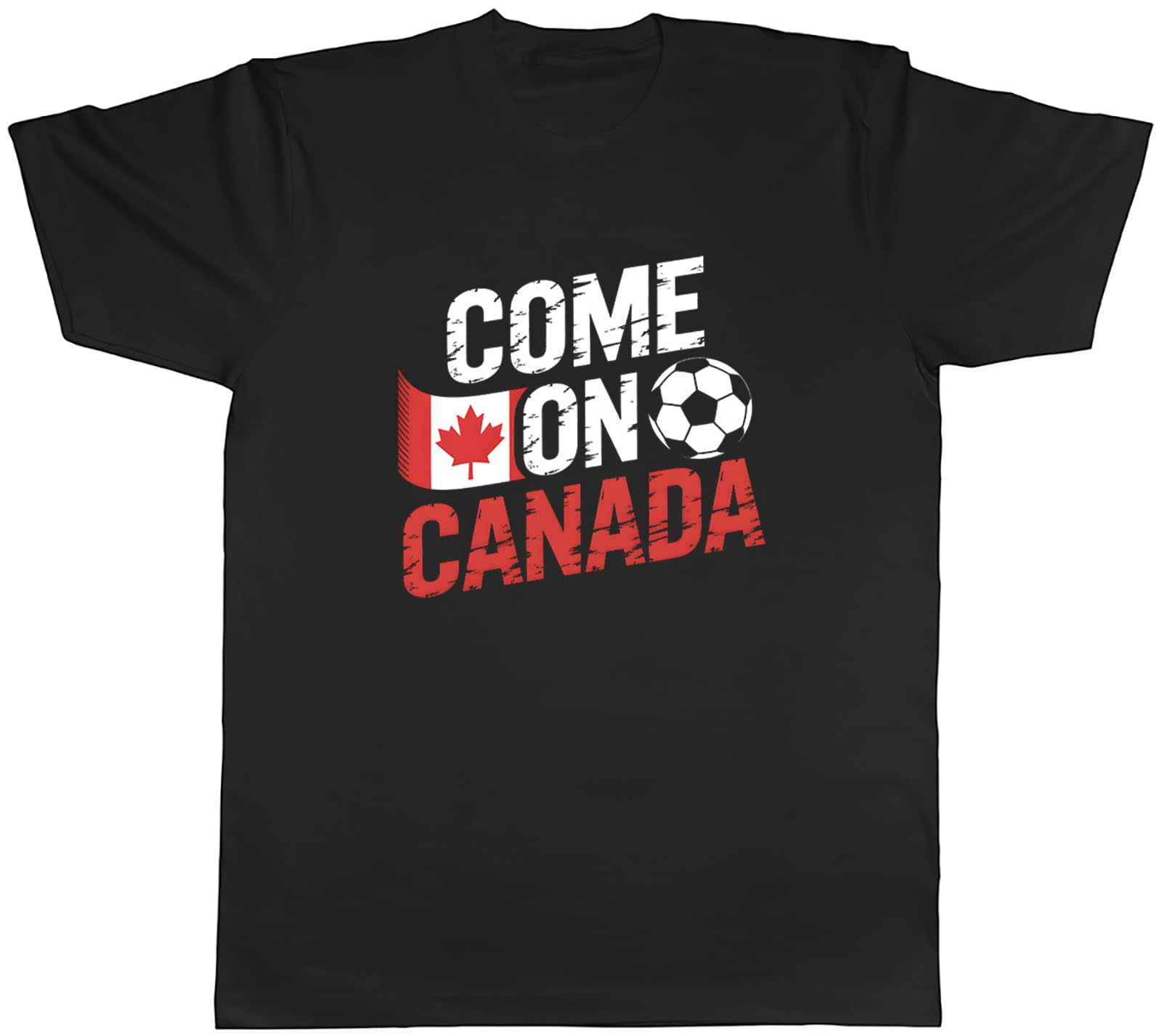 Shopagift Come on Canada Supporter Football Fan Mens Black T-Shirt Tee
