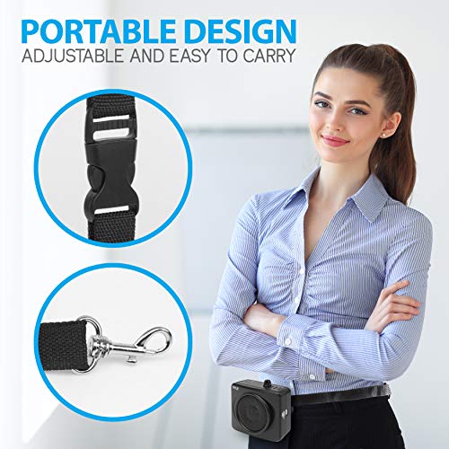 PYLE-PRO-Portable-Waist-Band-PA-Speaker-System-Compact-Voice-Amplifier-and-Headset-Microphone-Set-with-Built-in-Rechargeable-Battery-MP3USB-Playback-AUX-Power-Adapter-Strap-Belt-Clip-PWMA60UB