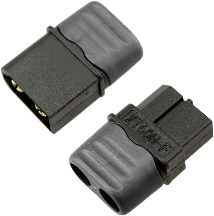 GTIWUNG 15 Paires XT60H Gaine Connecteur Connecteur pour Modèle RC et Plus, Noir (XT60H Mâle + Femelle