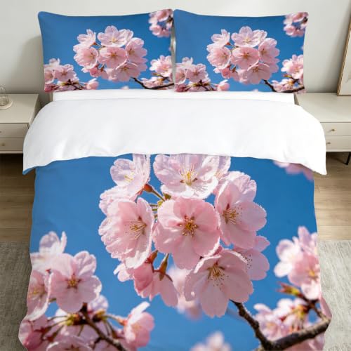 Parure de lit 140x200 fine microfibre douce imprimé floral 3D haute définition - 2