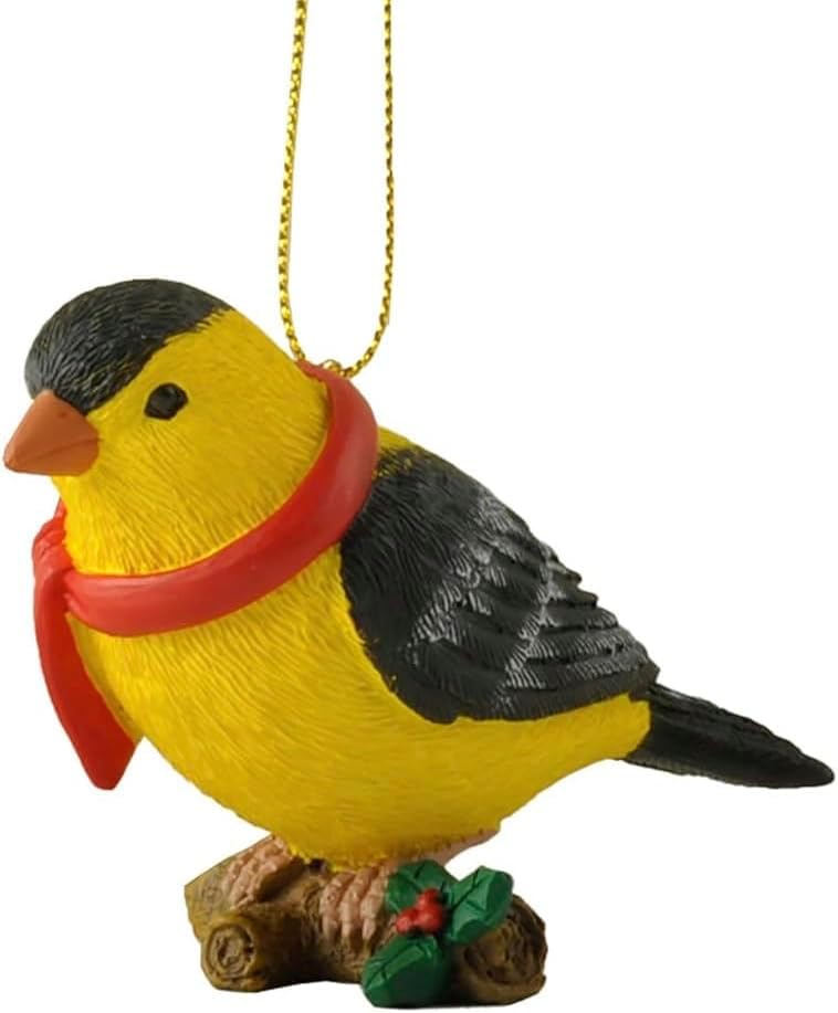 Miniatura 2 de Goldfinch - Figura colgante de árbol coleccionable, regalos para amantes de los pájaros, decoración de corona de Pascua, decoración de corona de